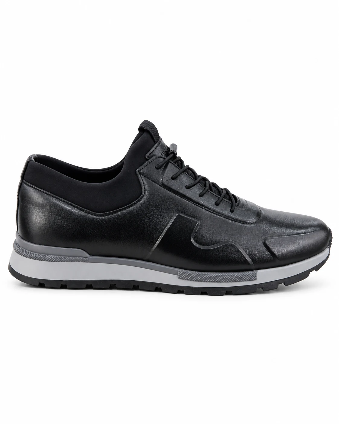 Voyager 5333 Hakiki Deri Erkek Sneaker Siyah Termo Taban ürün fotoğrafı