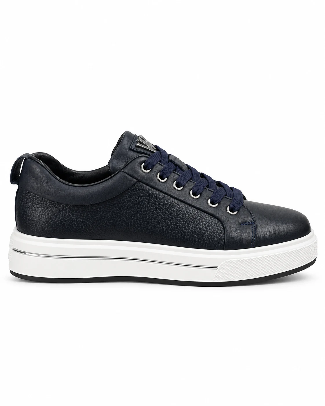 Voyager M054 Hakiki Deri Erkek Sneaker Lacivert Ortopedik Taban ürün fotoğrafı